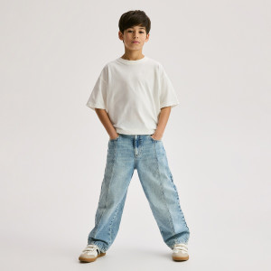 Jeansy baggy - 140 (9 lat) - niebieski - chłopcy - Reserved - 372HN-50J