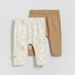 Legginsy Kubuś i Przyjaciele 2 pack - 74 (6-9 m.) - kremowy - chłopcy - Reserved - 373HV-02X