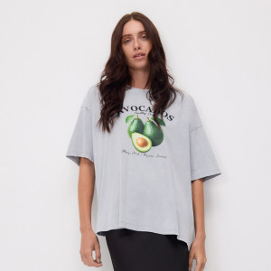 T-shirt z nadrukiem - S - czarny - damska - Reserved - 376IK-99X