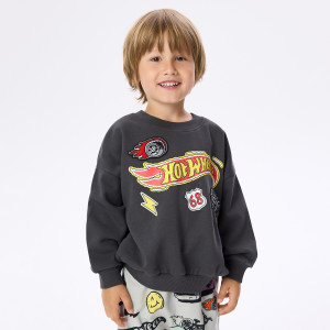 Bawełniana bluza Hot Wheels - 110 (4-5 lat) - ciemnoszary - chłopcy - Reserved - 379JV-90X
