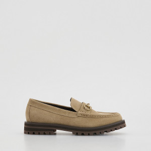 Zamszowe loafersy - 42 - beżowy - damska - Reserved - 380ID-80X