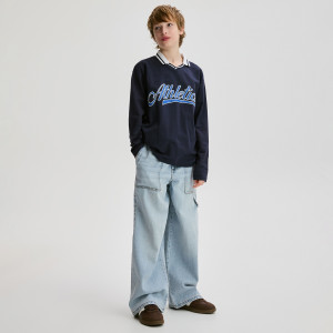 Jeansy baggy - 128 (7-8 lat) - niebieski - chłopcy - Reserved - 381HN-50J