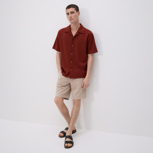 Dresowe szorty regular fit - XS - beżowy - męska - Reserved - 3824C-08X