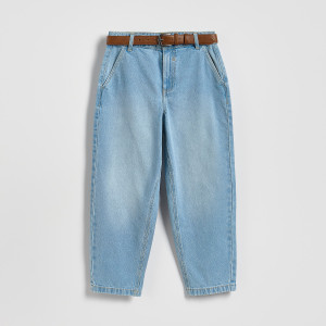 Jeansy Carrot - 140 (9 lat) - niebieski - chłopcy - Reserved - 386HN-50J