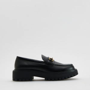 Loafersy z klamrą - 40 - czarny - damska - Reserved - 393ID-99X