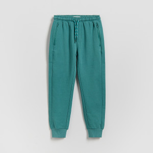 Bawełniane joggery - 170 (13-14 lat) - morski - chłopcy - Reserved - 399HK-67X