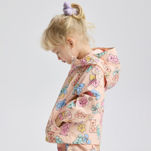 Gumowana kurtka z kapturem - 104 (3-4 lata) - wielobarwny - dziewczynki - Reserved - 408HR-MLC