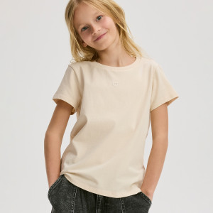 Bawełniany t-shirt 3 pack - 122/128 (6-8 lat) - wielobarwny - dziewczynki - Reserved - 409HU-MLC