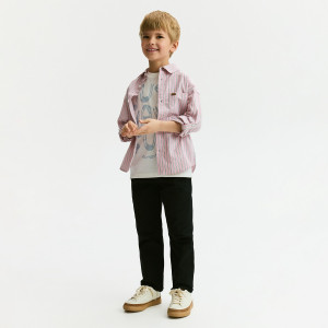 Bawełniane spodnie chino - 146 (10 lat) - czarny - chłopcy - Reserved - 436HK-99X
