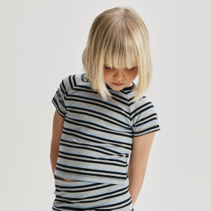 T-shirt w paski - 152 (11 lat) - wielobarwny - dziewczynki - Reserved - 437HU-MLC