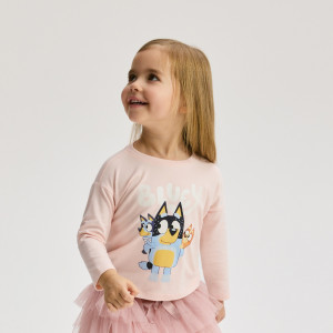Koszulka Bluey - 86 (12-18 m.) - pastelowy róż - dziewczynki - Reserved - 442FT-03X