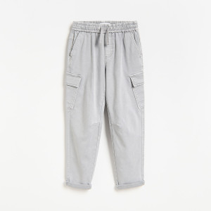 Wysokoelastyczne joggery cargo - 152 (11 lat) - ciemnoszary - chłopcy - Reserved - 448JX-90X