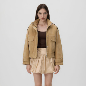 Spódnica bombka - L - beżowy - damska - Reserved - 450IK-80X