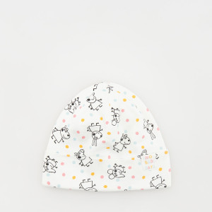 Czapka Świnka Peppa - 6-12 miesięcy - złamana biel - dziewczynki - Reserved - 458AF-01X