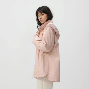 Kurtka parka z kapturem - L - brudny róż - damska - Reserved - 461IA-39X