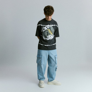 Jeansy baggy - 128 (7-8 lat) - niebieski - chłopcy - Reserved - 467IY-55J