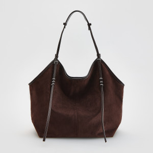 Torebka shopper - ONE SIZE - ciemnobrązowy - damska - Reserved - 4682Y-89X