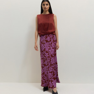 Wzorzysta spódnica z wiskozy - L - wielobarwny - damska - Reserved - 469EN-MLC