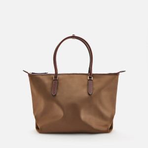 Tkaninowa torebka shopper - ONE SIZE - brązowy - damska - Reserved - 4700Y-82X