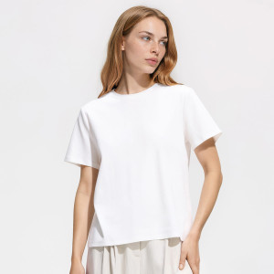 Bawełniany t-shirt - L - biały - damska - Reserved - 473KL-00X
