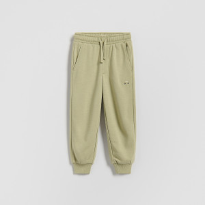 Bawełniane spodnie jogger - 80 (9-12 m.) - jasnozielony - chłopcy - Reserved - 474HK-70X