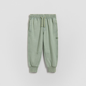 Bawełniane joggery - 86 (12-18 m.) - jasnozielony - chłopcy - Reserved - 476HK-07X
