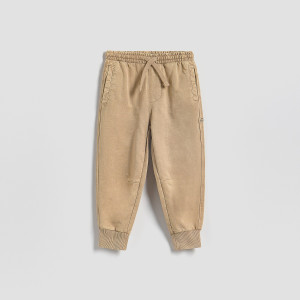 Bawełniane joggery - 80 (9-12 m.) - beżowy - chłopcy - Reserved - 476HK-80X