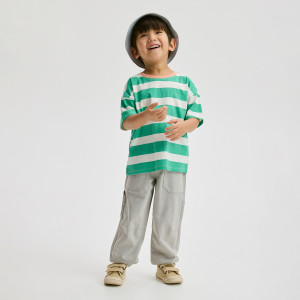 Joggery z efektem sprania - 80 (9-12 m.) - jasnoszary - chłopcy - Reserved - 484HK-09X