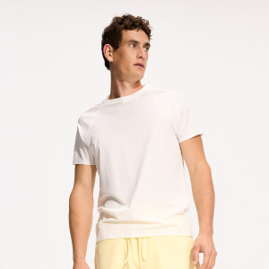 T-shirt slim fit z wiskozą - XL - biały - męska - Reserved - 485IW-00X