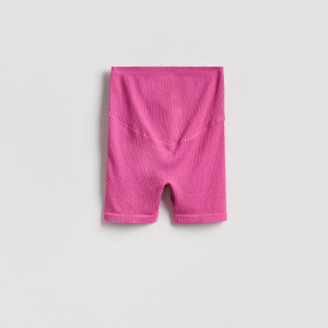 Prążkowane kolarki - L - różowy - damska - Reserved - 494IY-30X