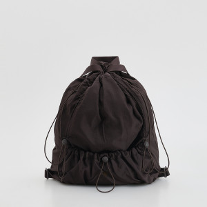 Plecak worek z kieszeniami - ONE SIZE - ciemnobrązowy - damska - Reserved - 495JG-89X