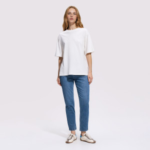 Jeansy mom comfort - 44 - niebieski - damska - Reserved - 504JX-55J