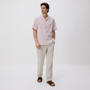 Spodnie chino regular z lnem - XS - beżowy - męska - Reserved - 507HR-08M
