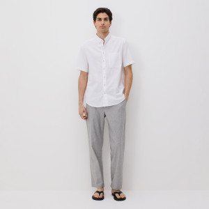 Spodnie chino regular z lnem - XL - jasnoszary - męska - Reserved - 507HR-09M