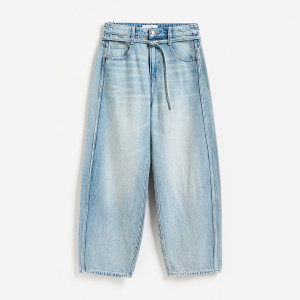 Jeansy barrel slim - 34 - niebieski - damska - Reserved - 508JX-55J