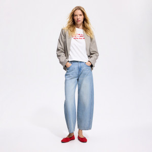 Jeansy barrel slim - 38 - niebieski - damska - Reserved - 508JX-55J