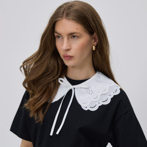 Wiązany kołnierzyk - ONE SIZE - biały - damska - Reserved - 509JG-00X