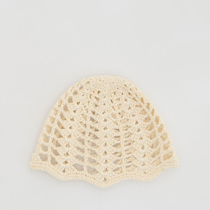Ażurowa czapka - ONE SIZE - złamana biel - damska - Reserved - 514IE-01X