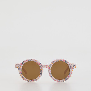 Okrągłe okulary przeciwsłoneczne - ONE SIZE - pastelowy róż - dziewczynki - Reserved - 514IW-03X