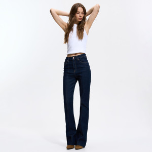 Jeansy flare - 38 - granatowy - damska - Reserved - 518JX-59J
