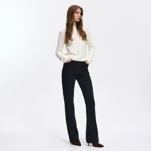 Jeansy flare - 34 - czarny - damska - Reserved - 518JX-99J