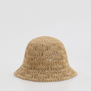 Kapelusz bucket - M - kremowy - damska - Reserved - 519IE-12X
