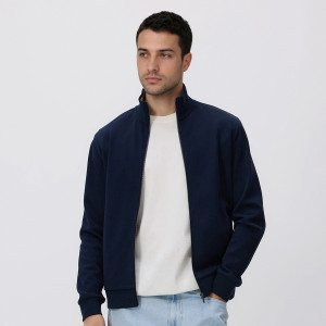 Bluza ze stójką - XXL - granatowy - męska - Reserved - 520EF-59X