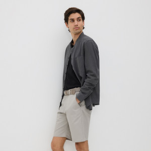 Szorty chino regular z paskiem - 29 - brązowy - męska - Reserved - 525HR-84X