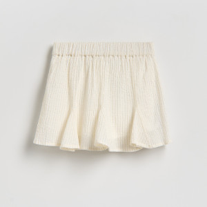 Spódnica z szortami - 122 (6-7 lat) - złamana biel - dziewczynki - Reserved - 525IB-01X