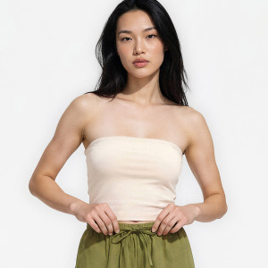 Top bandeau z modalem - L - brązowy - damska - Reserved - 525LC-88X
