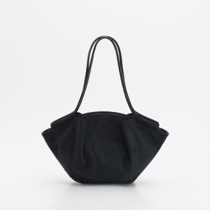 Torebka z imitacji zamszu - ONE SIZE - czarny - damska - Reserved - 528BC-99X