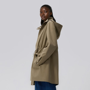 Kurtka parka z kapturem - S - jasnozielony - damska - Reserved - 528IA-70X