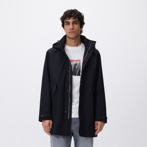 Parka z odpinanym kapturem - L - czarny - męska - Reserved - 540HZ-99X