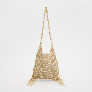 Torebka na ramię z drewnianych koralików - ONE SIZE - wielobarwny - damska - Reserved - 541CO-MLC